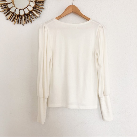 Madewell White Puff Sleeve Scoop Neck Blouse - Picture 6 of 6